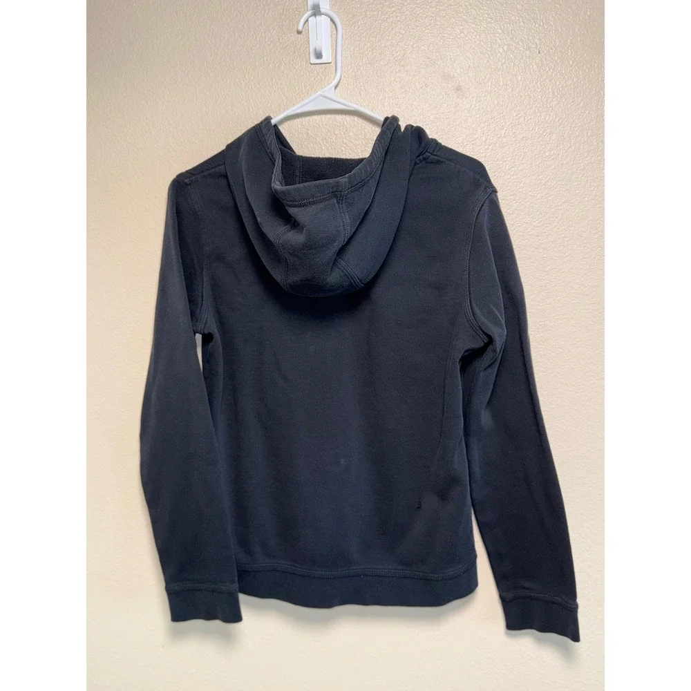 Nike Sportswear Women Black Full Zip Fleece Hoodie Embroidered Logo XL